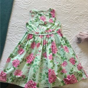 Gymboree Pink and Green Floral Dress